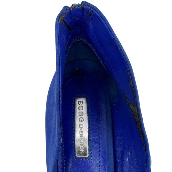 BCBGeneration Blue Suede Pointed Toe Heels Size 8 Women's - Picture 13 of 15